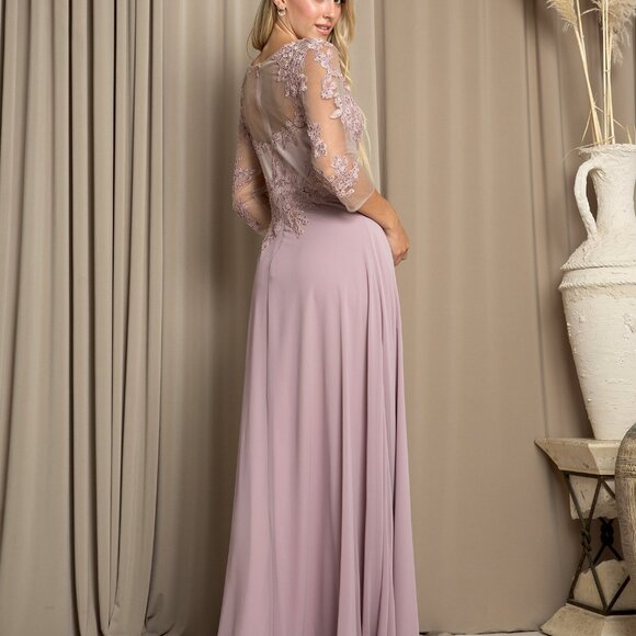 Eva USA-Mother of the Bride Formal Gown- EV5164- Size 3X-MOCHA-New With Tags - Picture 2 of 5